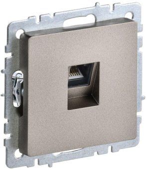 розетка компьютерная сп rj45 кат.5e brite рк10-брш механизм шампань iek br-k10-1-k37 от магазина Штепсель и батарейка.