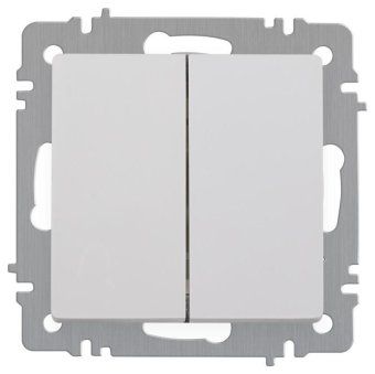 выключатель intro accent 6-104-01 двойн. 10а-250в ip20 су al/cu бел. intro б0063452 от магазина Штепсель и батарейка.