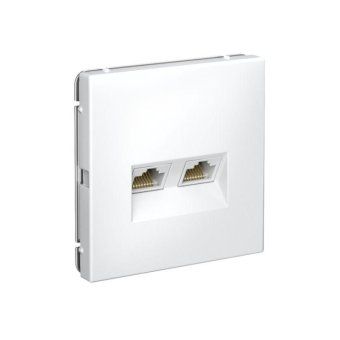 розетка компьютерная 2-м artgallery rj45 + rj45 кат.5e механизм бел. se gal000185 от магазина Штепсель и батарейка. - фото_2