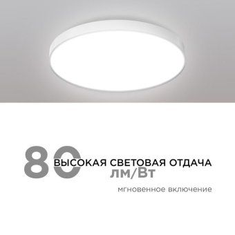 светильник светодиодный spa 20вт 4000к ip54 1600лм 230в 50гц d250х30мм накладной бел. apeyron 18-142 от магазина Штепсель и батарейка. - фото_4