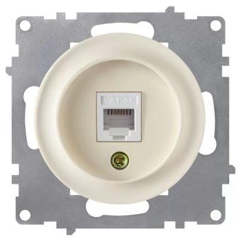 розетка компьютерная 1-м сп florence rj45 кат.5e механизм беж. (1e20701301) onekeyelectro 2172793 от магазина Штепсель и батарейка.