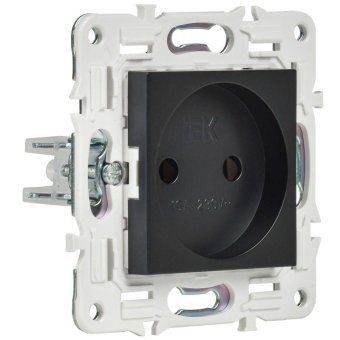 розетка skandy 10а без заземл. без защ. шторок sk-r02bl черн. iek sk-r10-10-k02 от магазина Штепсель и батарейка. - фото_3