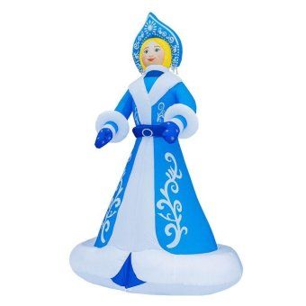 фигура надувная 3d "снегурочка" 300см внутренняя подсветка 9led компрессор с адаптером 12в ip44 neon-night 511-056 от магазина Штепсель и батарейка. - фото_2