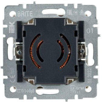 светорегулятор сп brite пов-наж. 600вт сс10-1-0-брб механизм бел. iek br-d20-0600-k01 от магазина Штепсель и батарейка. - фото_3