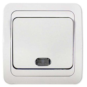 выключатель 1-кл. сп classico 2121 10а ip20 с подсветкой бел. asd / in home 4680005959853 от магазина Штепсель и батарейка.