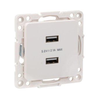 розетка usb 2-м стокгольм 2.1а механизм бел. proxima ekf eyr16-028-10-2usb от магазина Штепсель и батарейка. - фото_4