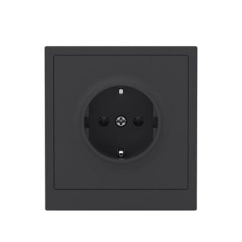 розетка силовая kant 2p+e без шторки черн. уголь dkc 7012033 от магазина Штепсель и батарейка. - фото_6
