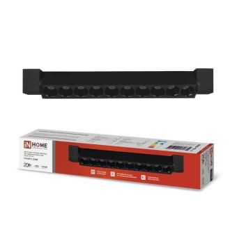 светильник светодиодный трековый top-line ltr-02r-tl 20вт 4000к ip40 2000лм 345мм 24град. линейный поворотн. черн. in home 4690612045757 от магазина Штепсель и батарейка.