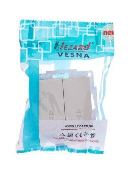 переключатель проходной 2-кл. сп vesna механизм крем. lezard 742-0388-106 от магазина Штепсель и батарейка. - фото_2