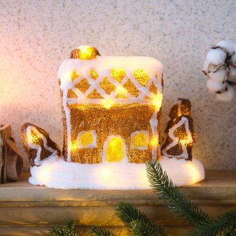 фигура светодиодная акриловая "пряничный домик" 26х15.5х20см 30led 3хаа (не в комплекте) neon-night 513-324 от магазина Штепсель и батарейка. - фото_3