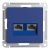 розетка компьютерная 2-м atlasdesign rj45+rj45 кат.5e механизм аквамарин se atn001185 от магазина Штепсель и батарейка. - фото_3