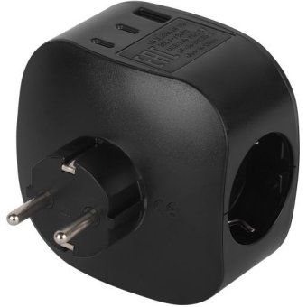 разветвитель 3-м sp-3e-3usbac-b + 3 usb a+c с заземл. со шторками 16а чер. эра б0069082 от магазина Штепсель и батарейка. - фото_5