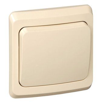 переключатель проходной 1-кл. сп этюд 10а ip20 крем. se bc10-004k от магазина Штепсель и батарейка.
