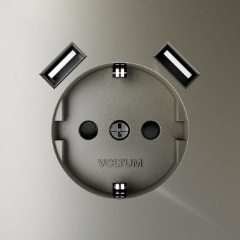 розетка 1-м сп s70 16а с usb a+a с заземл. защ. шторки механизм шелк voltum vls040404 от магазина Штепсель и батарейка. - фото_2