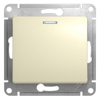 выключатель 1-кл. сп glossa 10а ip20 (сх. 1а) 10ax с подсветкой механизм беж. se gsl000213 от магазина Штепсель и батарейка. - фото_2