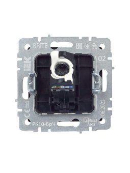 розетка компьютерная сп rj45 кат.5e brite рк10-брч механизм черн. iek br-k10-1-k02 от магазина Штепсель и батарейка. - фото_5