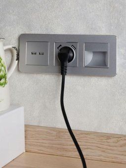 розетка brite рюш10-1-бра 16а с usb a+a 2.1а с заземл. защ. шторки механизм алюм. iek br-r14-16-u21-d21-k47 от магазина Штепсель и батарейка. - фото_8