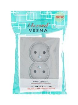 розетка 2-м сп vesna без заземл. пбт платина lezard 742-3500-128b от магазина Штепсель и батарейка. - фото_5