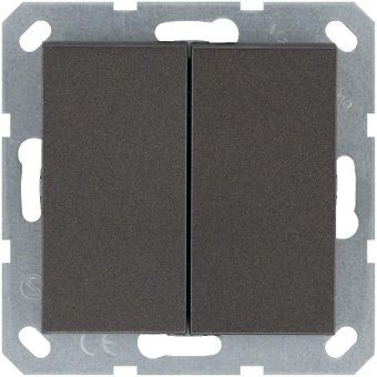 кнопка 2-кл. 10а ip20 с переключающим контактом механизм мокко jasmart g3020z от магазина Штепсель и батарейка.