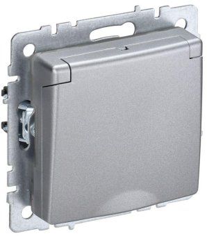 розетка brite рсбш10-3-бра 16а ip20 с заземл. защ. шторки с крышкой механизм алюм. iek br-r16-16-k47 от магазина Штепсель и батарейка.