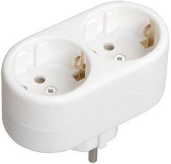 разветвитель 2-м 16а ip20 т-01/02 кругл. iek wtp10-16-02 от магазина Штепсель и батарейка.