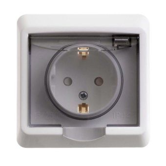 розетка 1-м сп этюд 16а ip44 250в с заземл. защ. шторки бел. se pc16-044b от магазина Штепсель и батарейка. - фото_3