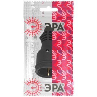 розетка rx11-b-ip44 16а ip44 прямая с заземл. каучук черн. эра б0069325 от магазина Штепсель и батарейка. - фото_4