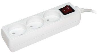 удлинитель 3х3м без заземл. 10а ip20 узк 2p 250в пвс 2х0.75 с выкл. iek wyp10-06-03-03-k-n от магазина Штепсель и батарейка.