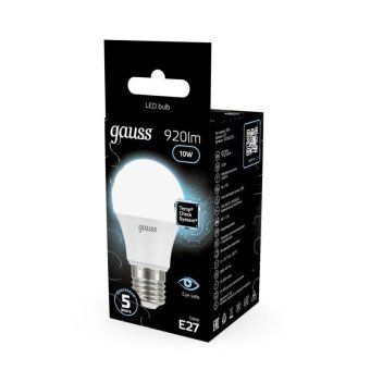 лампа светодиодная black 10вт a60 грушевидная 4100к нейтр. бел. e27 920лм gauss 102502210 от магазина Штепсель и батарейка. - фото_7