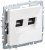 розетка компьютерная двойн. сп rj45 кат.5e brite рк10-2-брб механизм бел. iek br-k20-1-k01 от магазина Штепсель и батарейка.