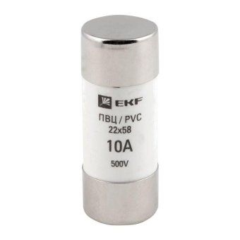 вставка плавкая цилиндрическая пвц 22х58 10а ekf pvc-22x58-10 от магазина Штепсель и батарейка. - фото_2