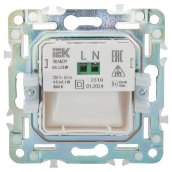 подсветка светодиодная skandy встраив. sk-l01w арктич. бел. iek sk-fl20-k01 от магазина Штепсель и батарейка. - фото_3
