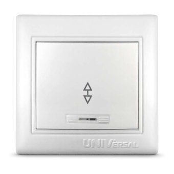 переключатель проходной 1-кл. сп севиль 10а ip20 с подсветкой бел. universal с0125 от магазина Штепсель и батарейка.