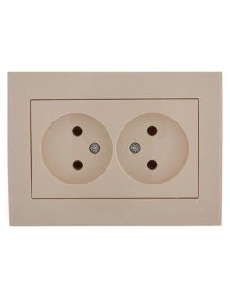 розетка 2-м сп rain 16а ip20 без заземл. керамика крем. lezard 703-0303-128 от магазина Штепсель и батарейка.