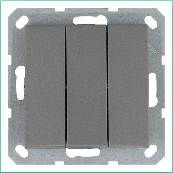 выключатель 3-кл. 10а ip20 механизм алюм. jasmart g3031s от магазина Штепсель и батарейка.