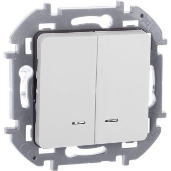 выключатель 2-кл. inspiria 10а ip20 250в 10ax с подсветкой/индикацией механизм бел. leg 673630 от магазина Штепсель и батарейка. - фото_5