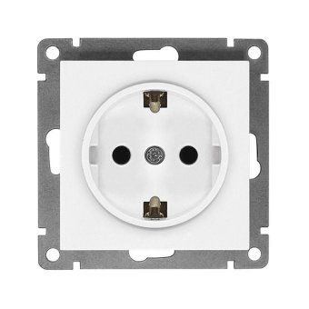 розетка 1-м сп афина 16а ip20 с заземл. механизм бел. universal a0028 от магазина Штепсель и батарейка.