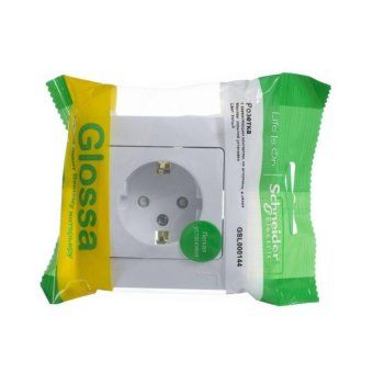 розетка 1-м сп glossa 16а ip20 с заземл. защ. шторки в сборе бел. se gsl000144 от магазина Штепсель и батарейка. - фото_7