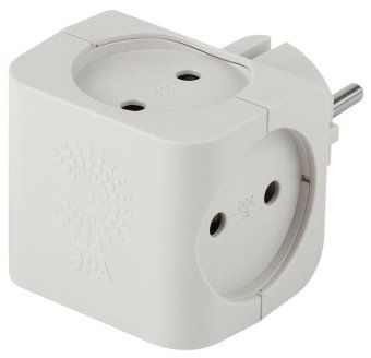 разветвитель 4-м без заземл. 16а ip20 sp-4-w бел. эра б0005103 от магазина Штепсель и батарейка.