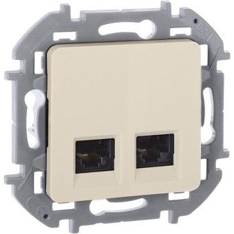 розетка компьютерная 2-м inspiria rj45 кат.5e utp сл. кость leg 673836 от магазина Штепсель и батарейка. - фото_6