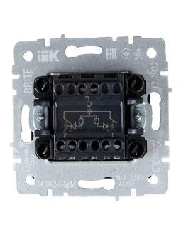 выключатель 2-кл. сп brite вс10-2-1-брм 10а с индик. механизм маренго iek br-v20-1-10-k35 от магазина Штепсель и батарейка. - фото_5