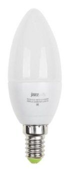 лампа светодиодная pled-eco 5вт c37 свеча матовая 3000к тепл. бел. e14 400лм 230в 50гц jazzway 1036834a от магазина Штепсель и батарейка.