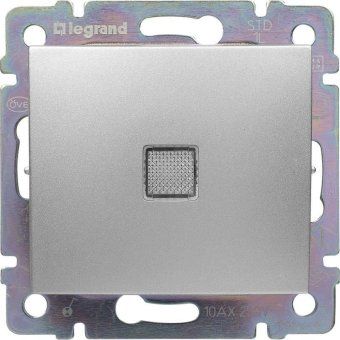 переключатель проходной 1-кл. сп valena 10а ip31 250в с подсветкой механизм алюм. leg 770126 от магазина Штепсель и батарейка.