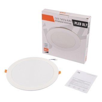 светильник светодиодный pled dl7 wh downlight 24вт 4000к 220х26мм ip54 дво встраив. pro jazzway 5042568 от магазина Штепсель и батарейка. - фото_4