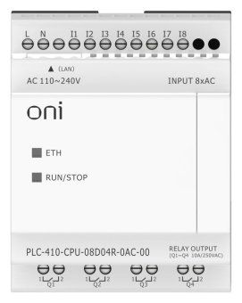 модуль цпу плк 410 8 di 4 ro 220в ac с ethernet портом без экрана oni plc-410-cpu-08d04r-0ac-00 от магазина Штепсель и батарейка. - фото_7