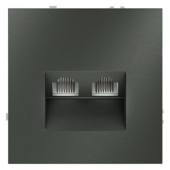 розетка компьютерная 2-м сп s70 rj45 + rj45 кат.6 механизм титан voltum vls060206 от магазина Штепсель и батарейка.