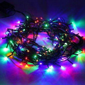 гирлянда светодиодная "нить" 10м 100led 8 режимов зел. пр. 220в ip20 мультиколор эра б0041893 от магазина Штепсель и батарейка.