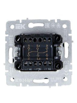 выключатель проходной 2-кл. сп brite вс10-2-6-брч 10а механизм черн. iek br-v22-0-10-k02 от магазина Штепсель и батарейка. - фото_5