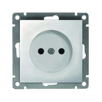розетка 1-м сп афина 16а ip20 без заземл. механизм серебр. universal a0022-s от магазина Штепсель и батарейка.
