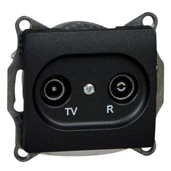 розетка телевизионная оконечная tv/r glossa 1дб механизм антрацит sche gsl000794 от магазина Штепсель и батарейка. - фото_3